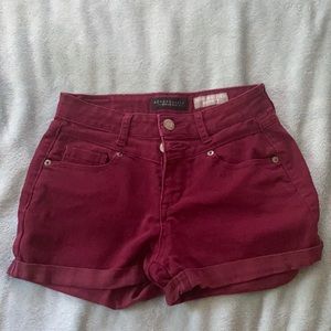 high waisted jean shorts.